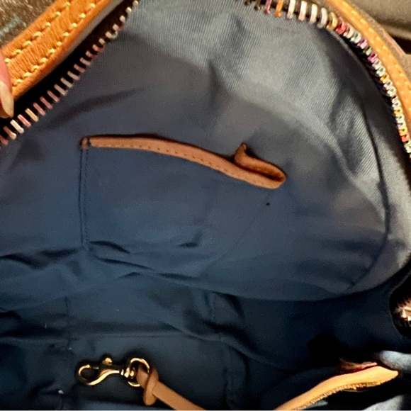 DOONEY & BOURKE Vintage Multicolor DB Round Mini Backpack Rainbow Zipper | EUC - Picture 6 of 8